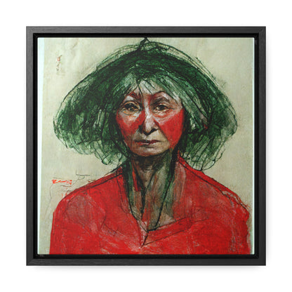 Loneliness Green Red 37, Valentinii, Gallery Canvas Wraps, Square Frame