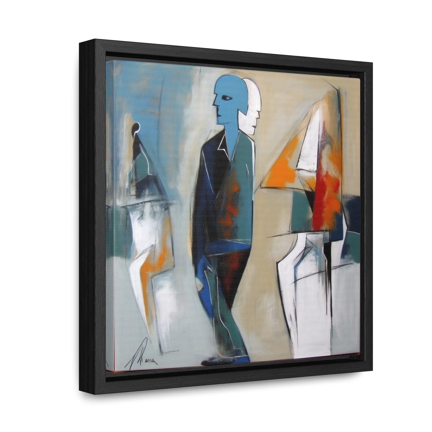 Sad Man 27, Valentinii, Gallery Canvas Wraps, Square Frame