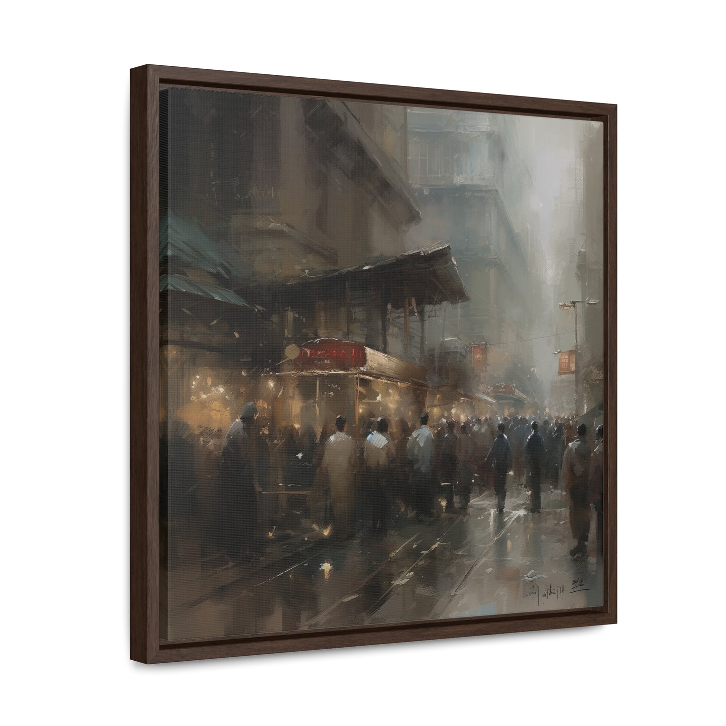 Social 5, Gallery Canvas Wraps, Square Frame