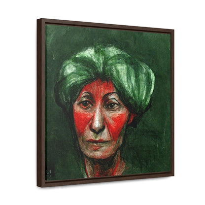 Loneliness Green Red 42, Valentinii, Gallery Canvas Wraps, Square Frame