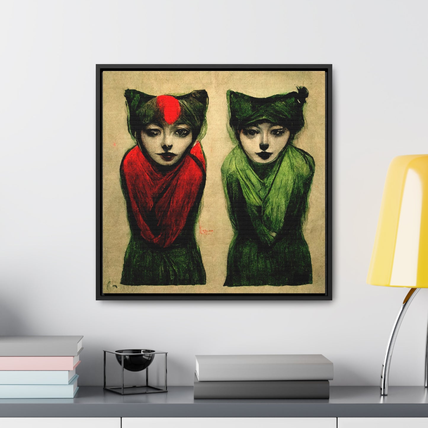 Cat Woman 6, Valentinii, Gallery Canvas Wraps, Square Frame