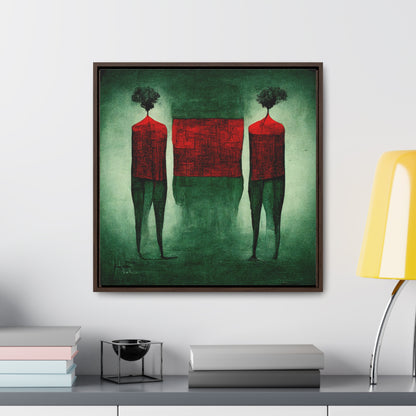 Loneliness Green Red 30, Valentinii, Gallery Canvas Wraps, Square Frame