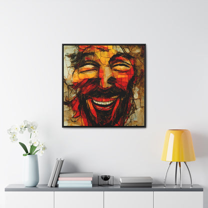 Jesus smiling, Valentinii, Gallery Canvas Wraps, Square Frame