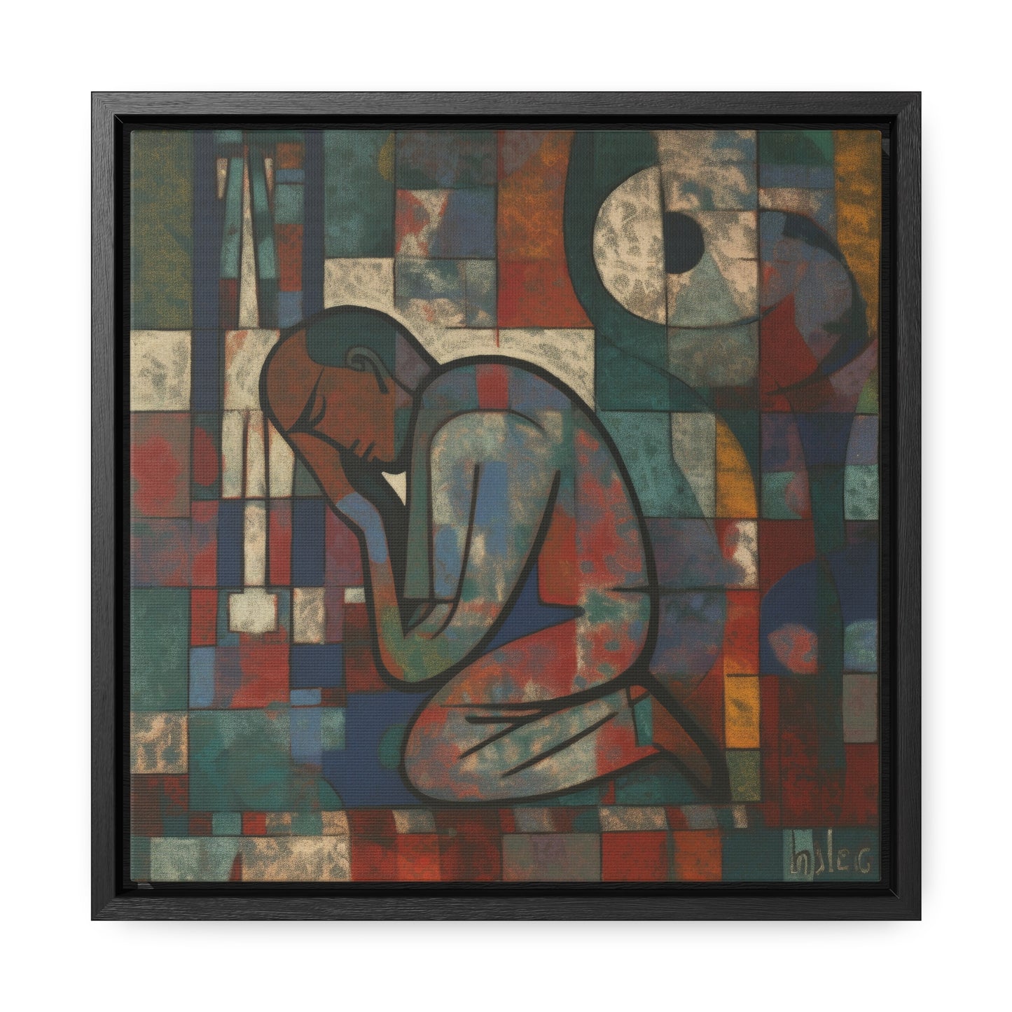 Sad Man 9, Gallery Canvas Wraps, Square Frame