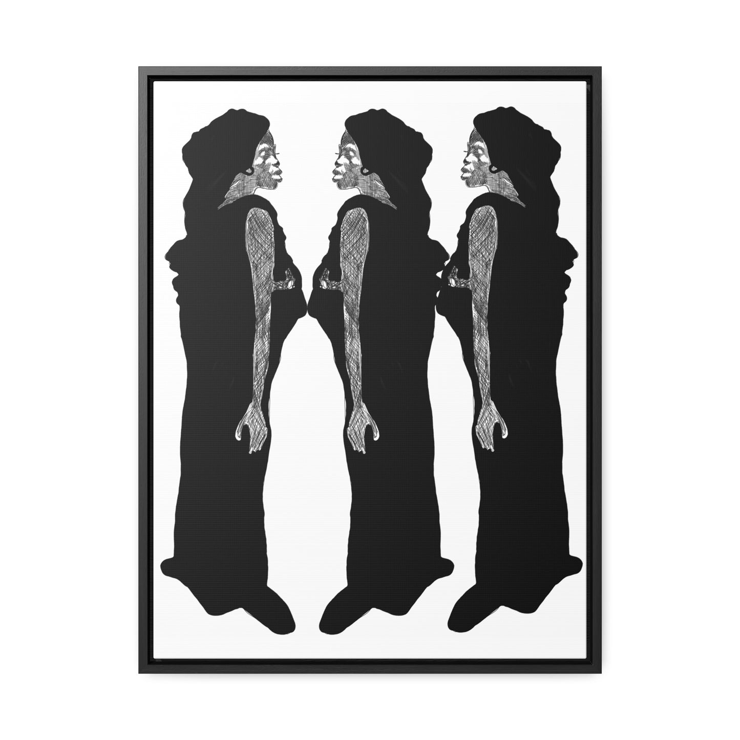 Three Women, Original Eduard Pavel, Gallery Canvas Wraps, Vertical Frame