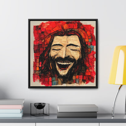 Jesus smiling 5, Valentinii, Gallery Canvas Wraps, Square Frame