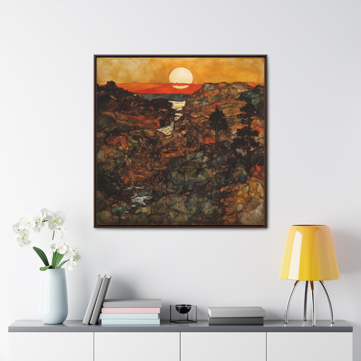 Land of the Sun 47, Valentinii, Gallery Canvas Wraps, Square Frame