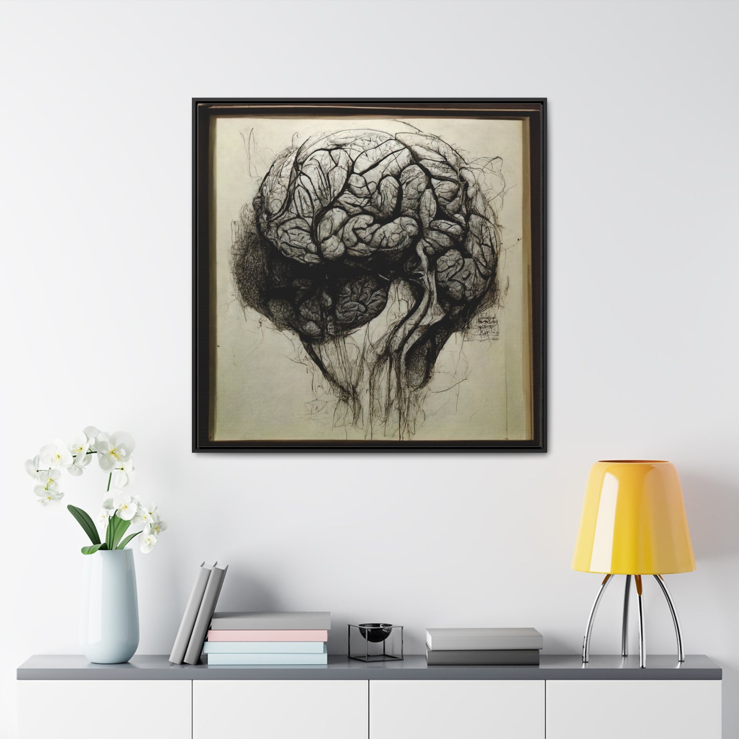 Brain 56, Valentinii, Gallery Canvas Wraps, Square Frame