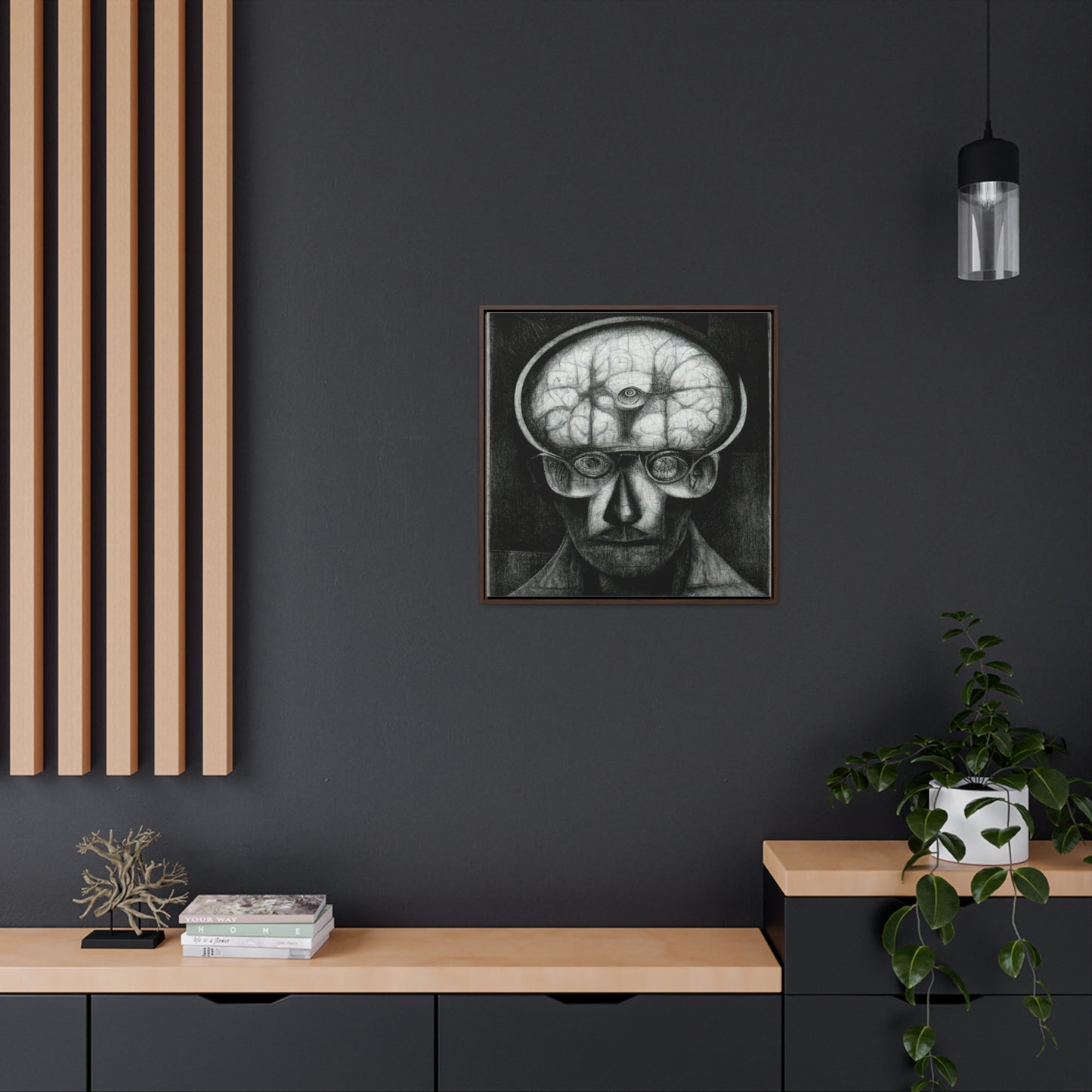 Brain 52, Valentinii, Gallery Canvas Wraps, Square Frame