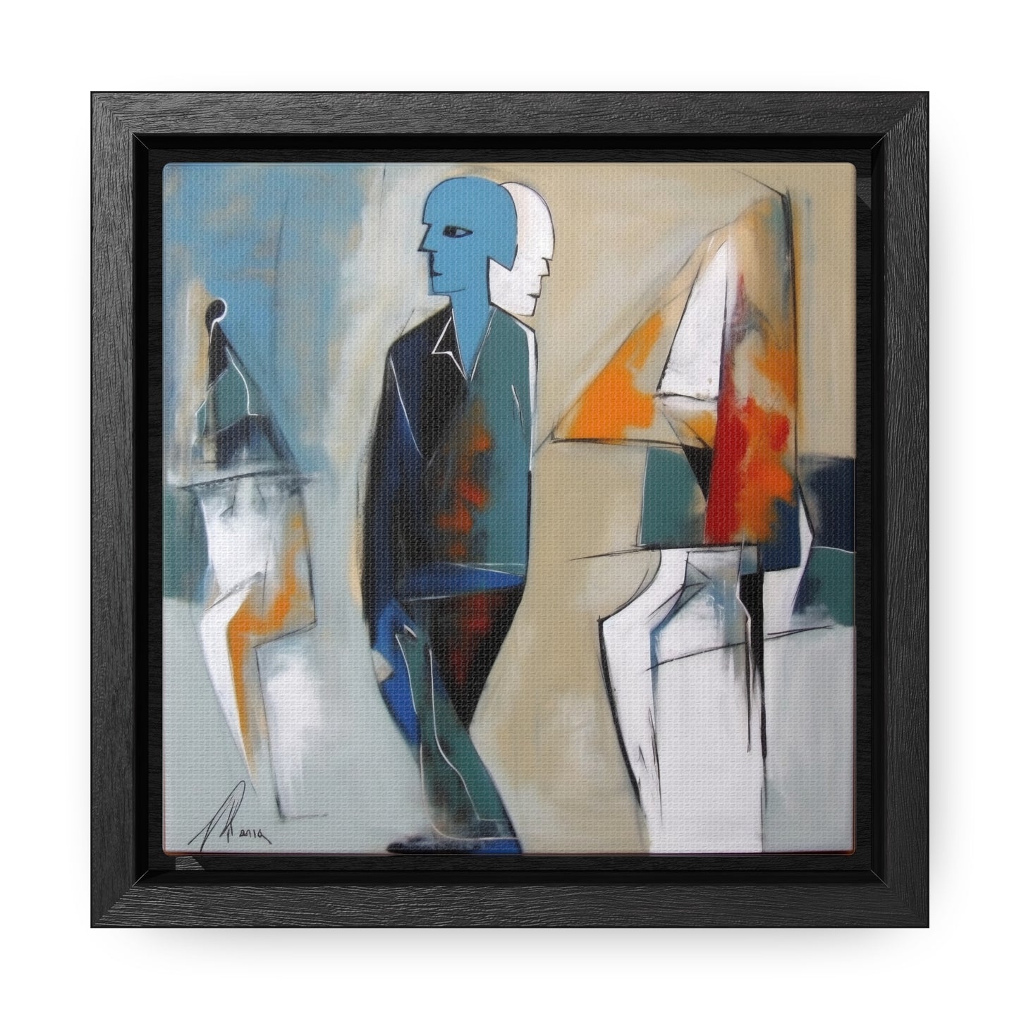 Sad Man 27, Valentinii, Gallery Canvas Wraps, Square Frame