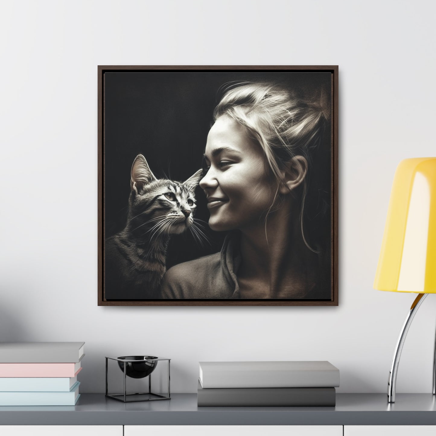 Cat Woman 31, Gallery Canvas Wraps, Square Frame