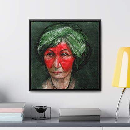 Loneliness Green Red 41, Valentinii, Gallery Canvas Wraps, Square Frame