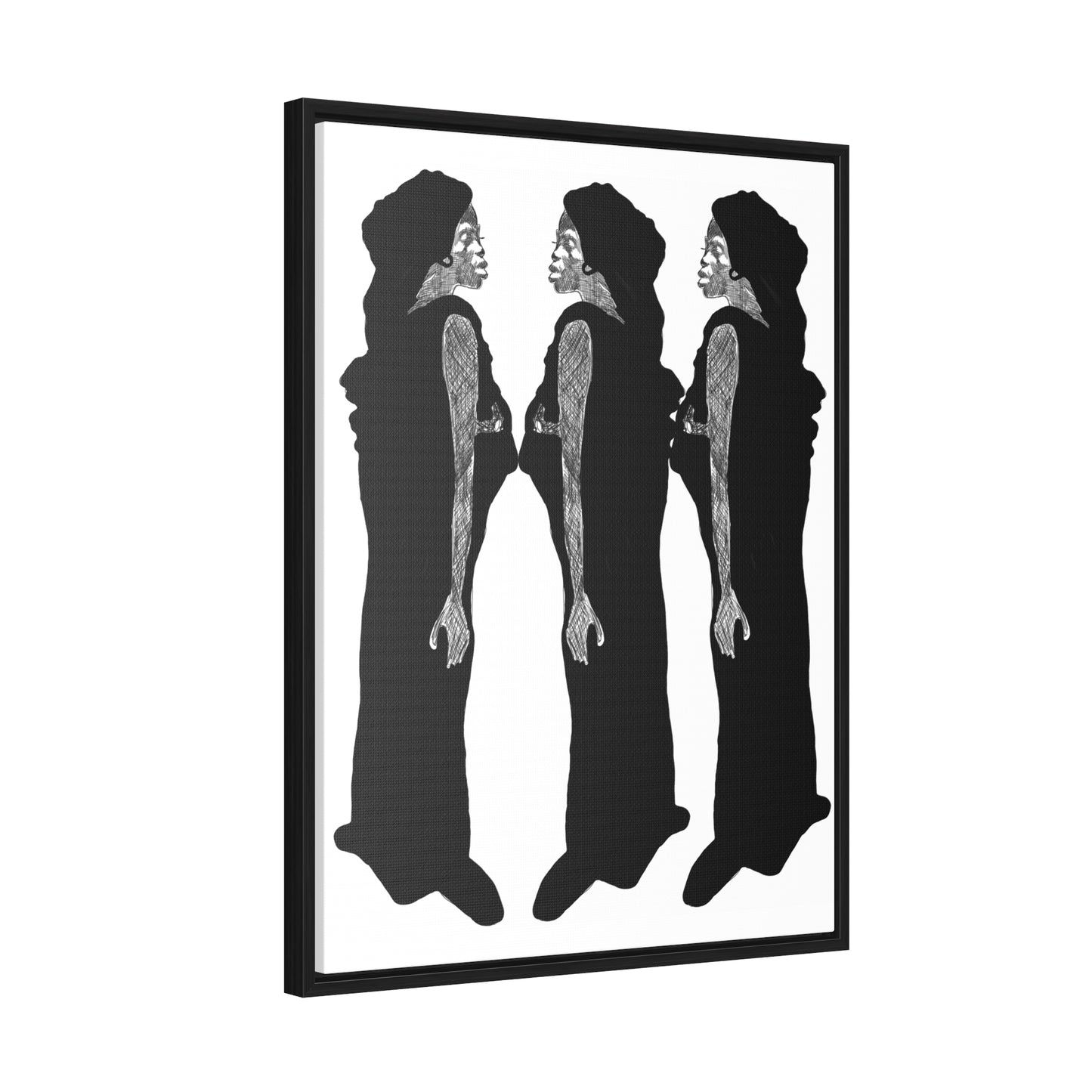 Three Women, Original Eduard Pavel, Gallery Canvas Wraps, Vertical Frame