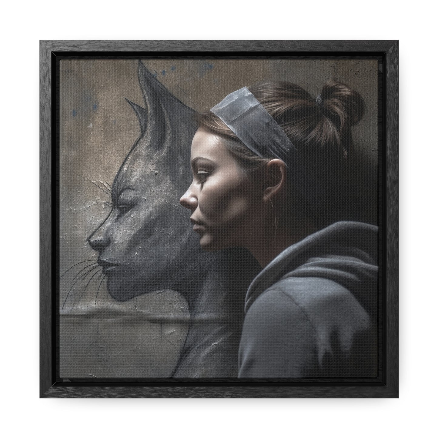 Cat Woman 7, Gallery Canvas Wraps, Square Frame