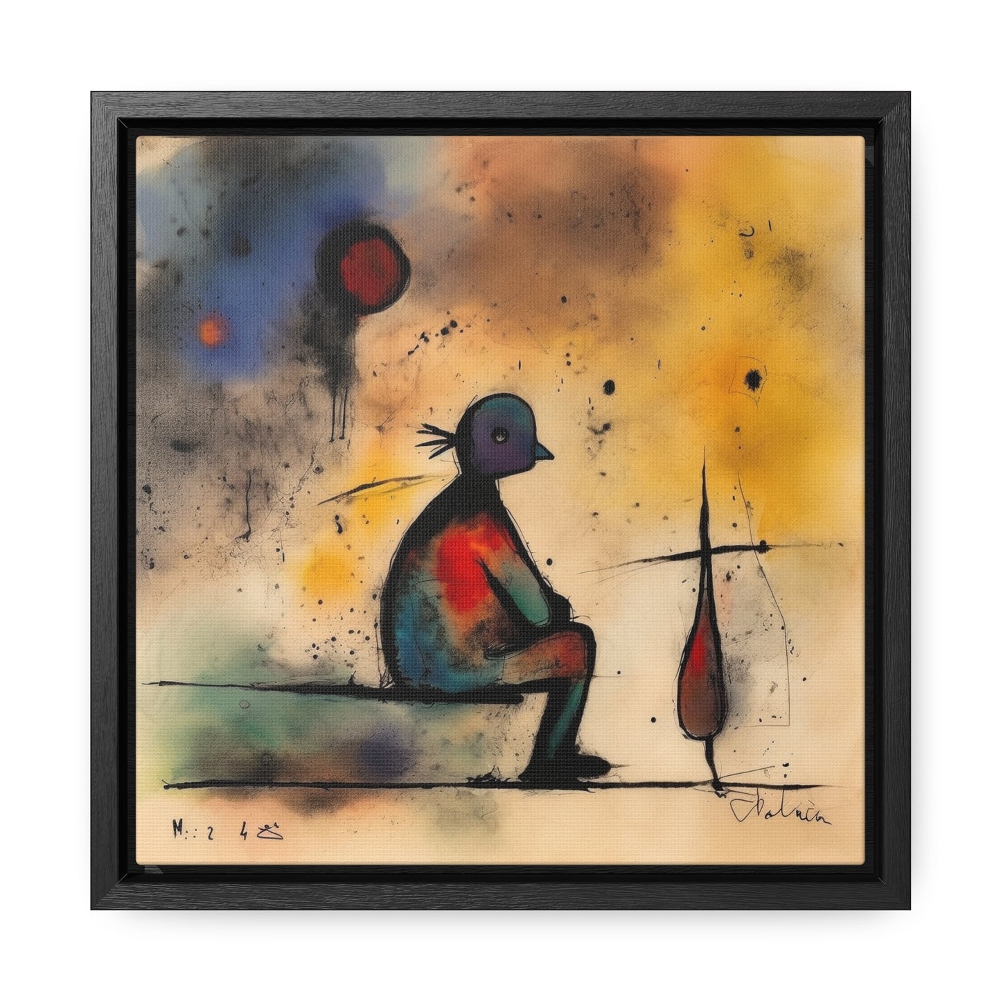 Sad Man 17, Valentinii, Gallery Canvas Wraps, Square Frame