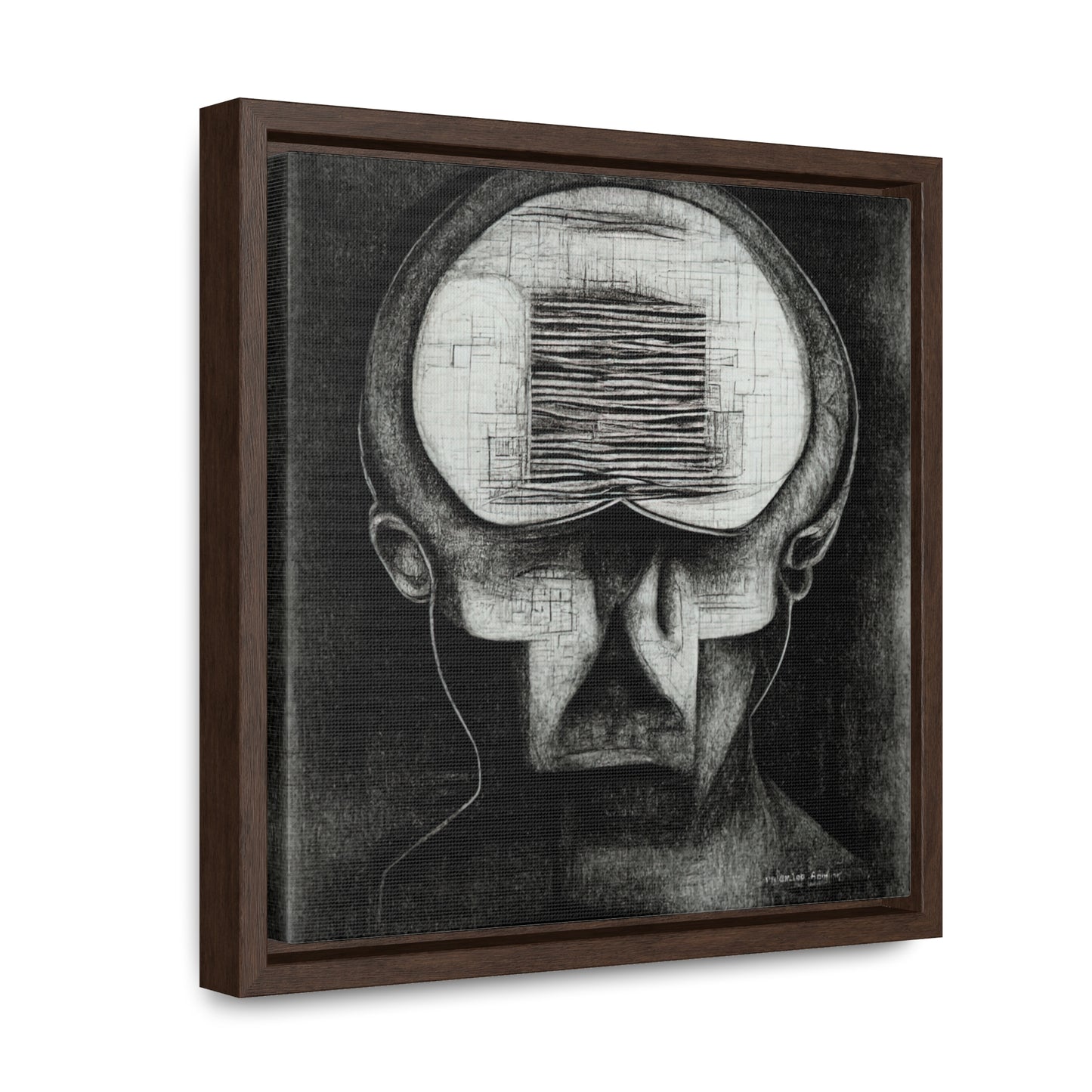 Brain 58, Valentinii, Gallery Canvas Wraps, Square Frame