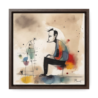 Sad Man 5, Valentinii, Gallery Canvas Wraps, Square Frame