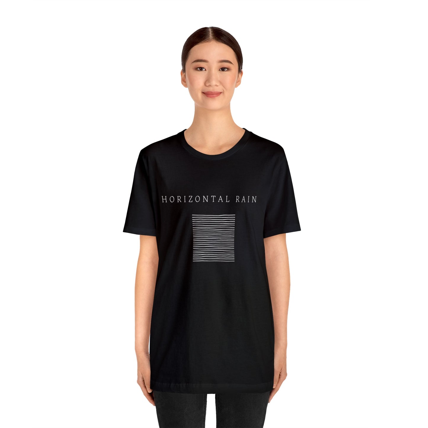 Horizontal Rain, Unisex Jersey Short Sleeve Tee