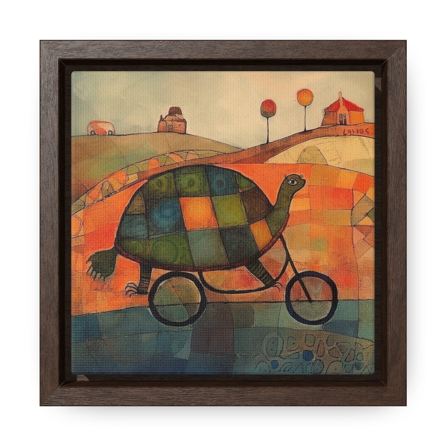 Turtle 13, Gallery Canvas Wraps, Square Frame