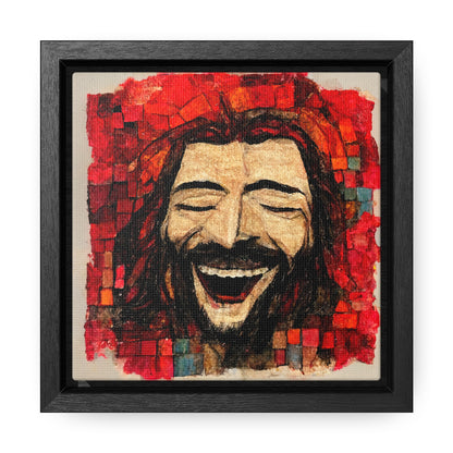 Jesus smiling 5, Valentinii, Gallery Canvas Wraps, Square Frame