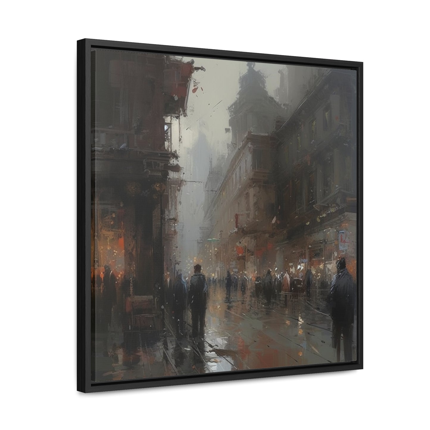 Social, Gallery Canvas Wraps, Square Frame