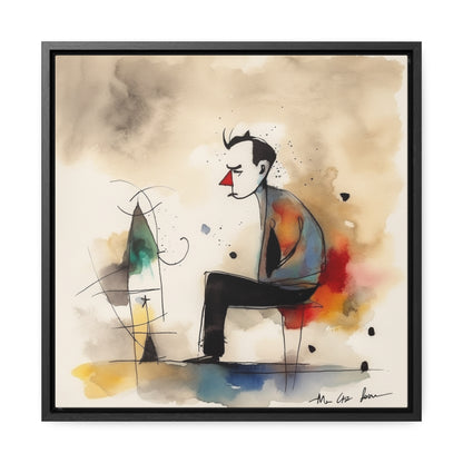 Sad Man 3, Valentinii, Gallery Canvas Wraps, Square Frame