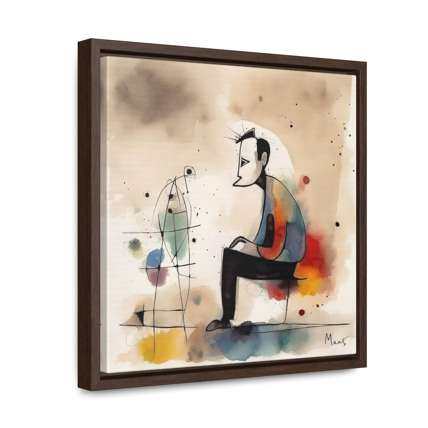 Sad Man 5, Valentinii, Gallery Canvas Wraps, Square Frame