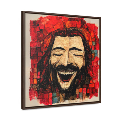 Jesus smiling 5, Valentinii, Gallery Canvas Wraps, Square Frame