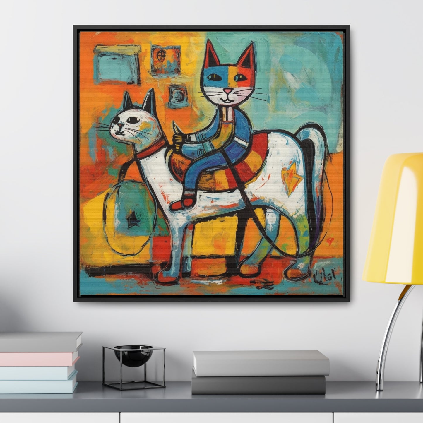 Cat 108, Gallery Canvas Wraps, Square Frame