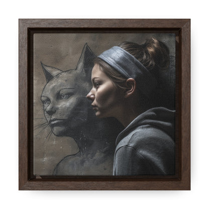 Cat Woman 27, Gallery Canvas Wraps, Square Frame