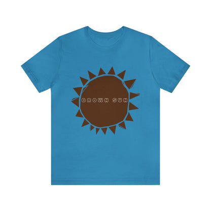 Brown Sun, Unisex Jersey Short Sleeve Tee