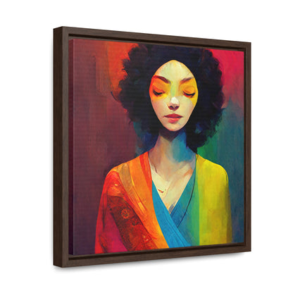 Lady's faces 17, Valentinii, Gallery Canvas Wraps, Square Frame