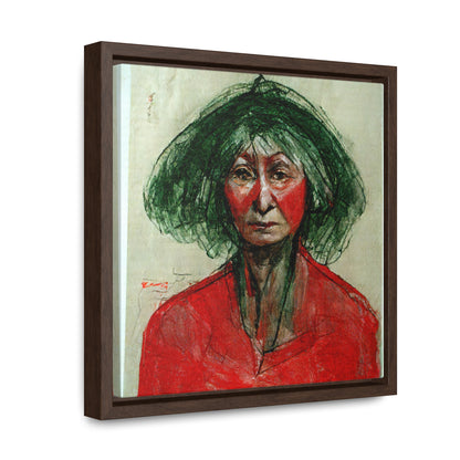 Loneliness Green Red 37, Valentinii, Gallery Canvas Wraps, Square Frame