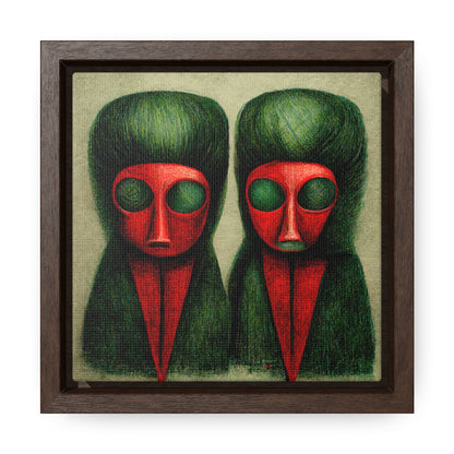 Loneliness Green Red 19, Valentinii, Gallery Canvas Wraps, Square Frame