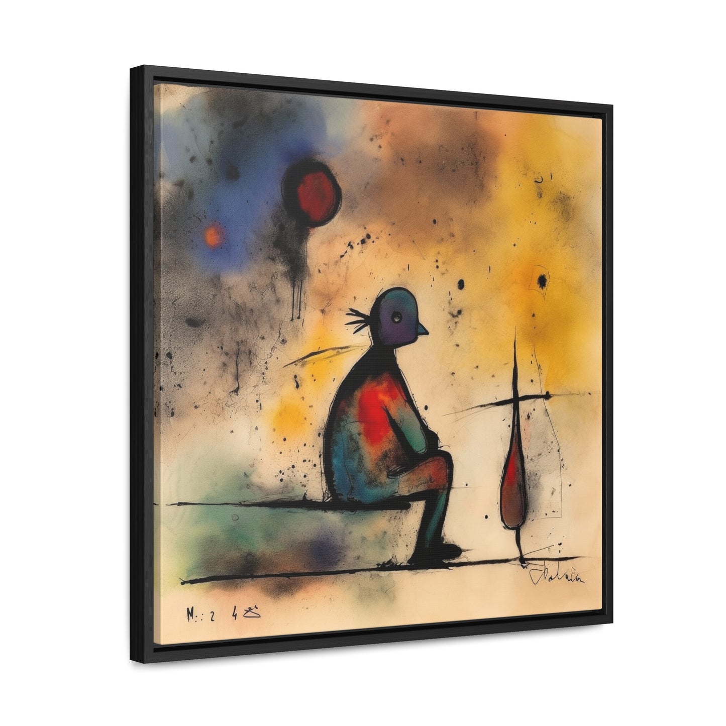 Sad Man 17, Valentinii, Gallery Canvas Wraps, Square Frame