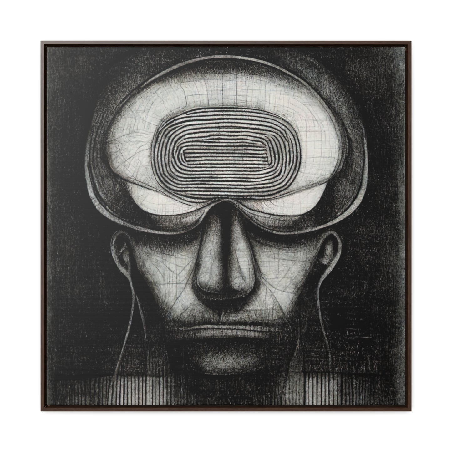 Brain 61, Valentinii, Gallery Canvas Wraps, Square Frame