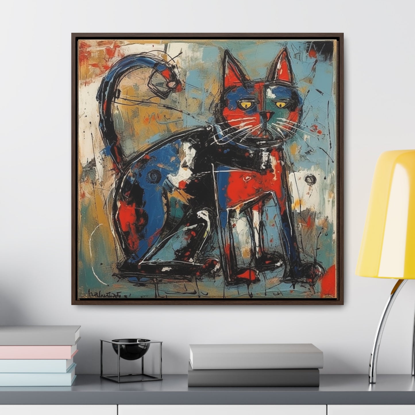 Cat 87, Gallery Canvas Wraps, Square Frame