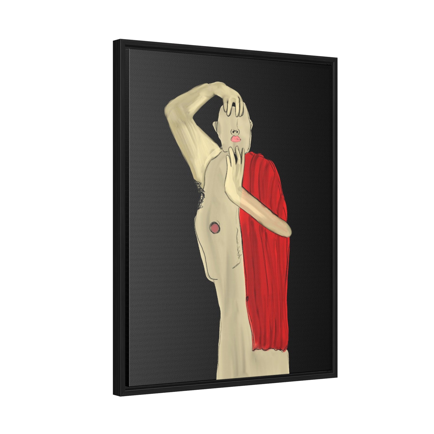 Unmasking Despair, Original Eduard Pavel, Gallery Canvas Wraps, Vertical Frame