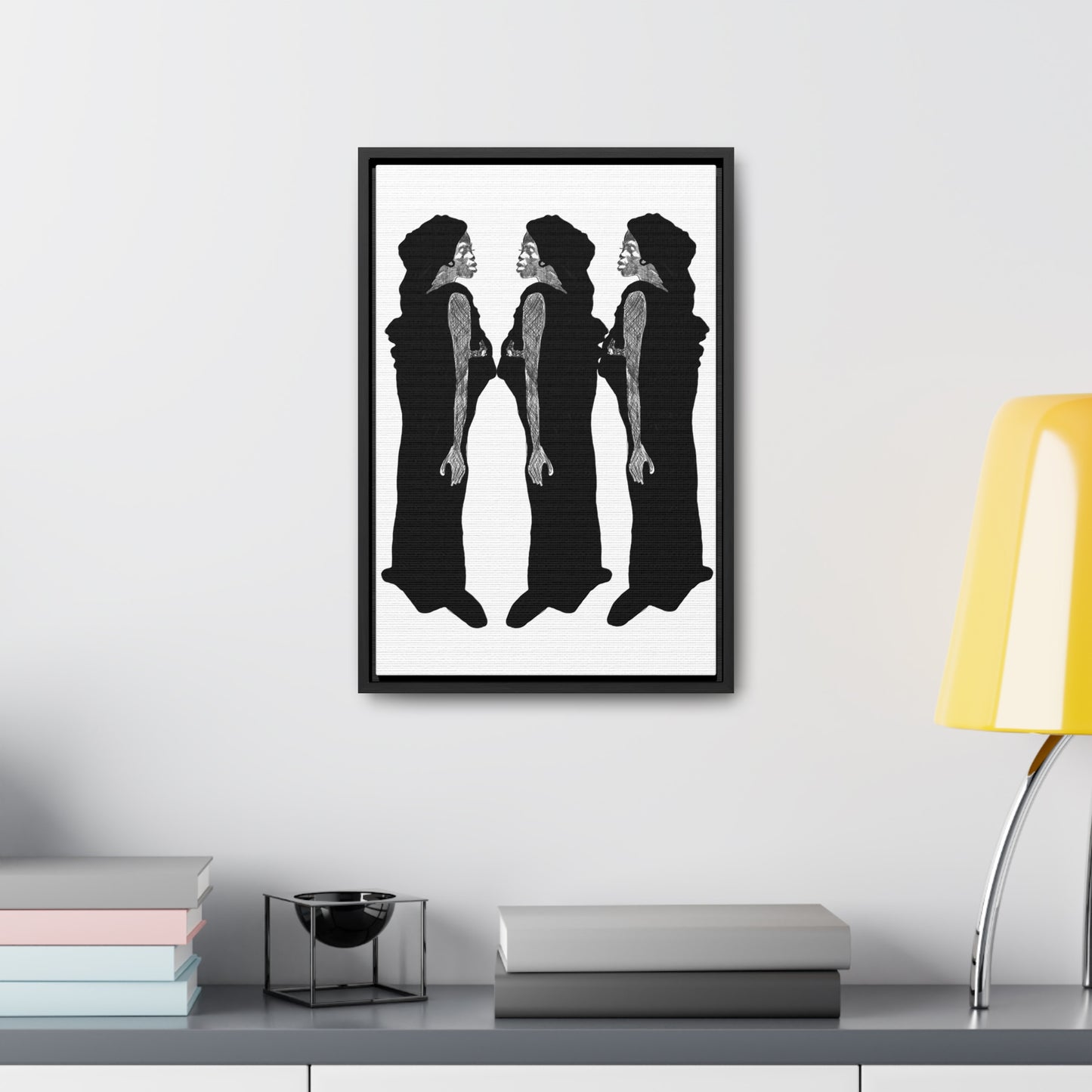 Three Women, Original Eduard Pavel, Gallery Canvas Wraps, Vertical Frame