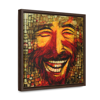 Jesus smiling 4, Valentinii, Gallery Canvas Wraps, Square Frame