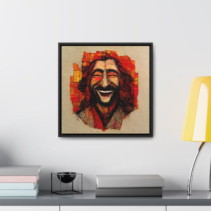 Jesus smiling 6, Valentinii, Gallery Canvas Wraps, Square Frame