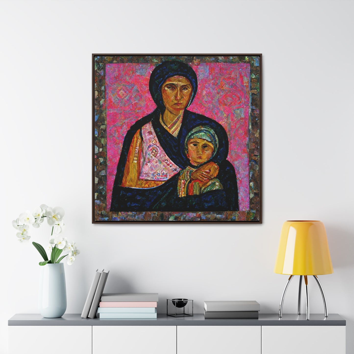 Mary and the Child 20, Valentinii, Gallery Canvas Wraps, Square Frame