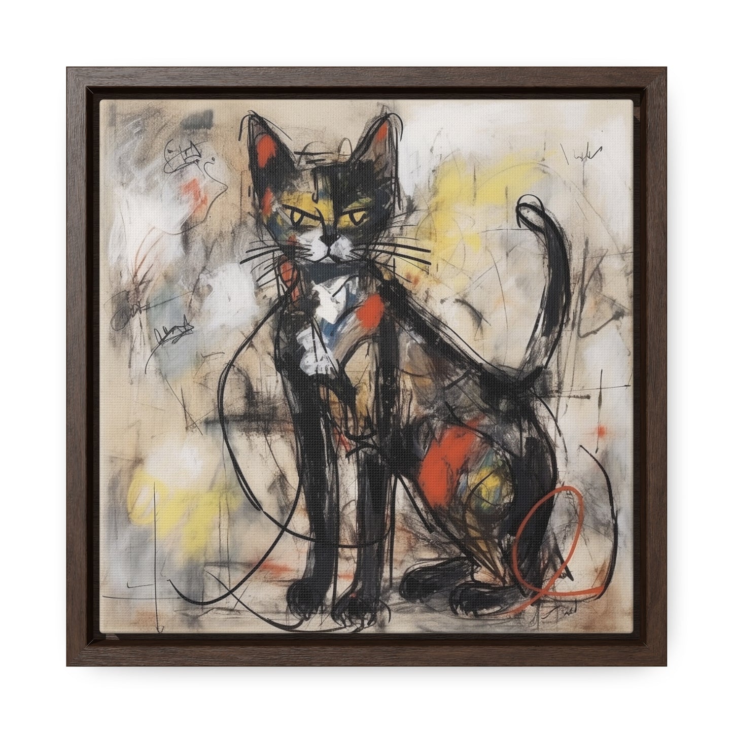 Cat 57, Gallery Canvas Wraps, Square Frame