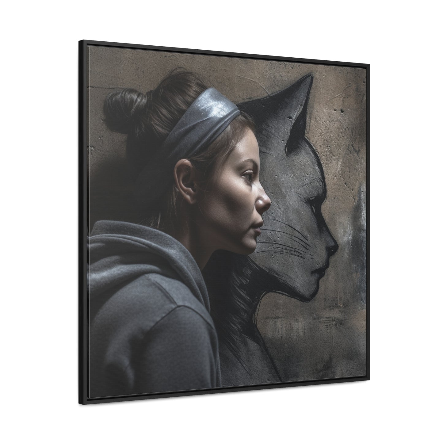 Cat Woman 26, Gallery Canvas Wraps, Square Frame