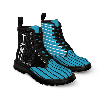 I'm, LINE, Men's Canvas Boots, Turquoise