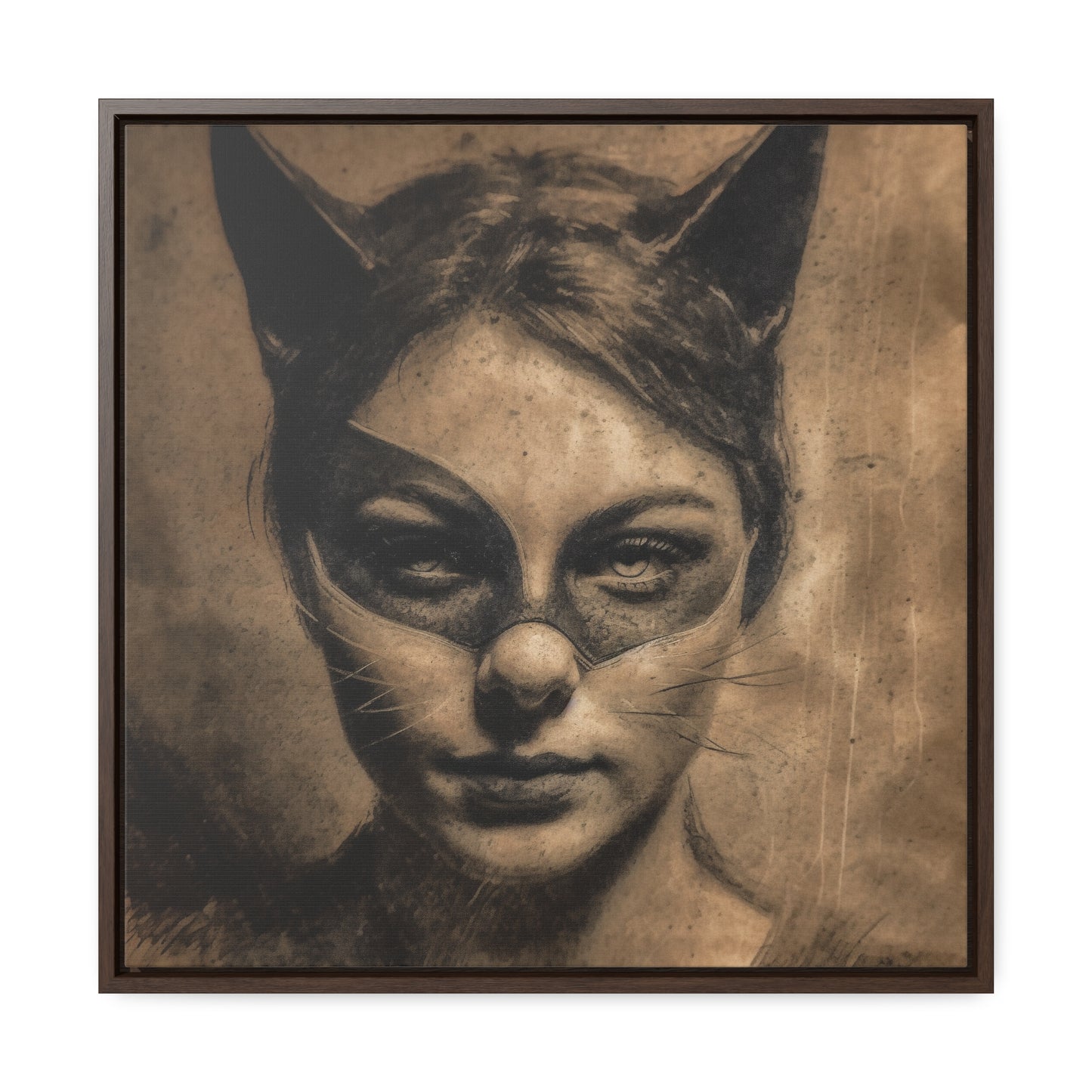 Cat Woman 12, Gallery Canvas Wraps, Square Frame