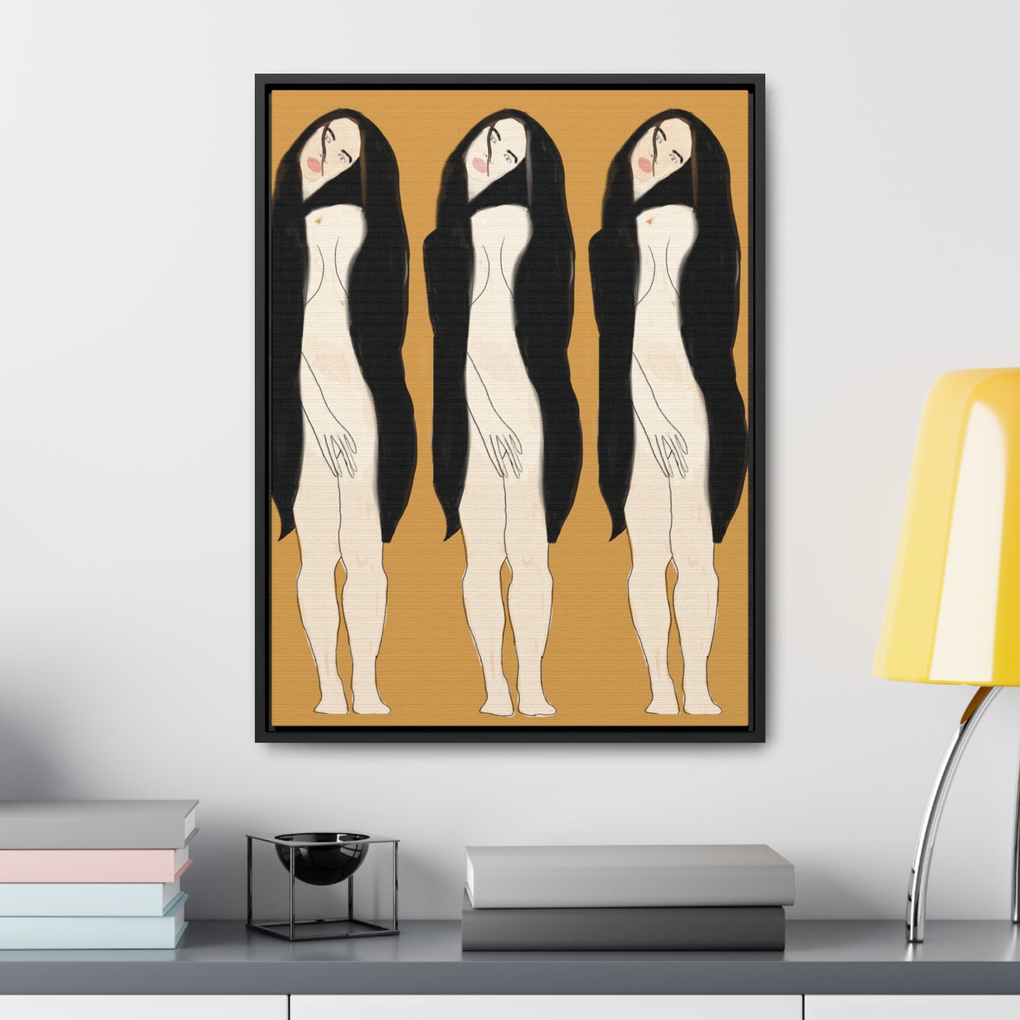 Woman in Black Veil, Original Eduard Pavel, Gallery Canvas Wraps, Vertical Frame