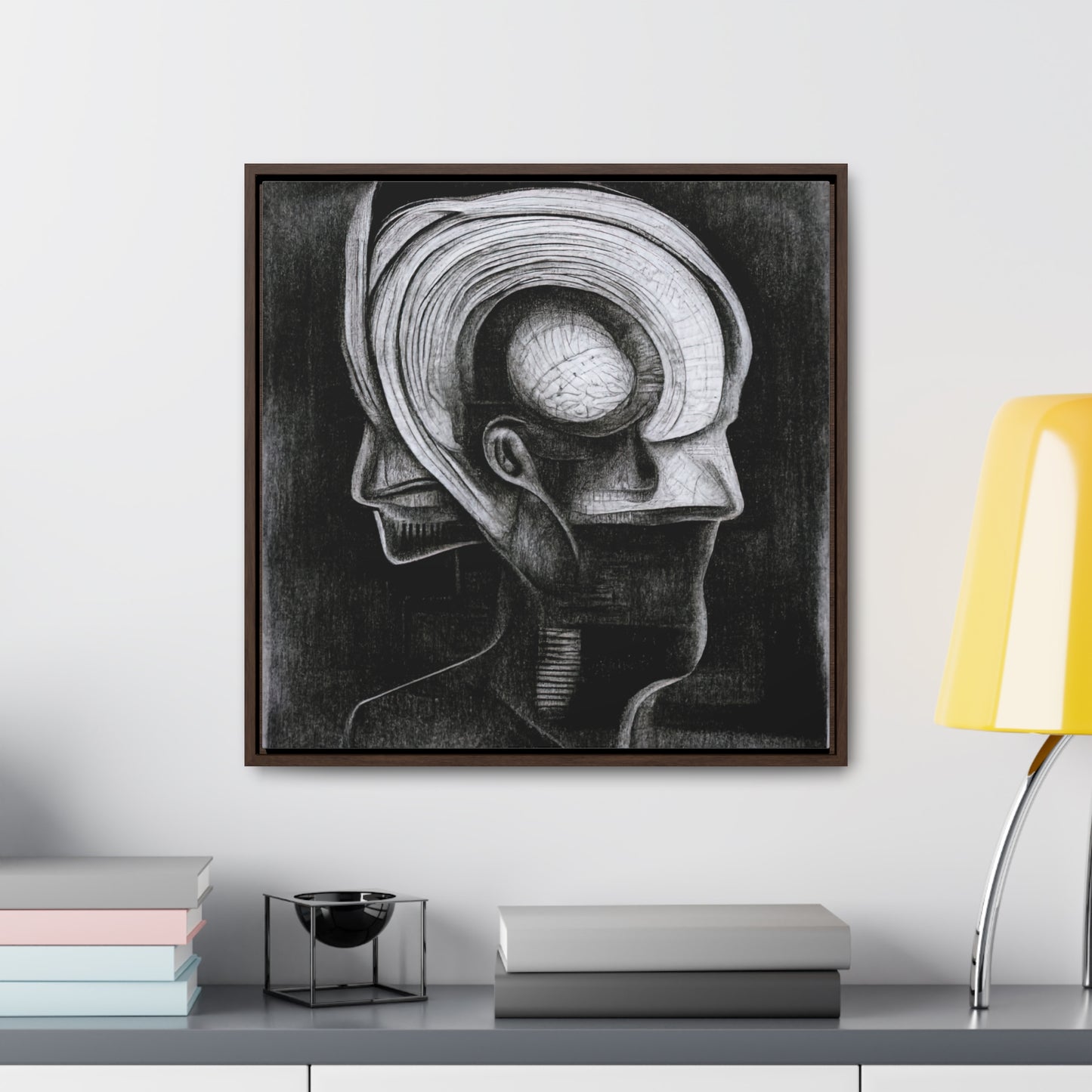 Brain 41, Valentinii, Gallery Canvas Wraps, Square Frame