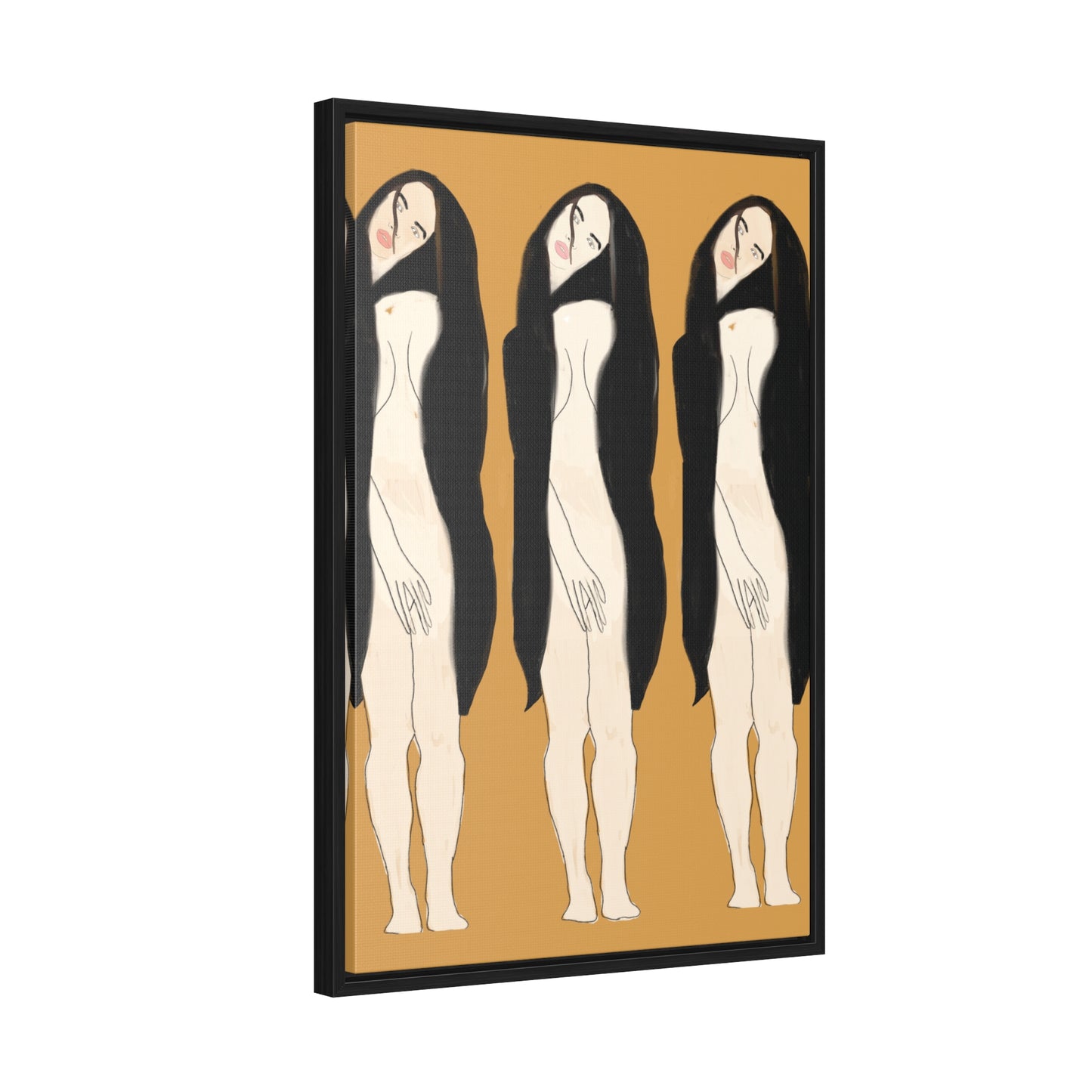 Woman in Black Veil, Original Eduard Pavel, Gallery Canvas Wraps, Vertical Frame