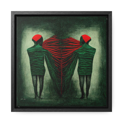 Loneliness Green Red 7, Valentinii, Gallery Canvas Wraps, Square Frame